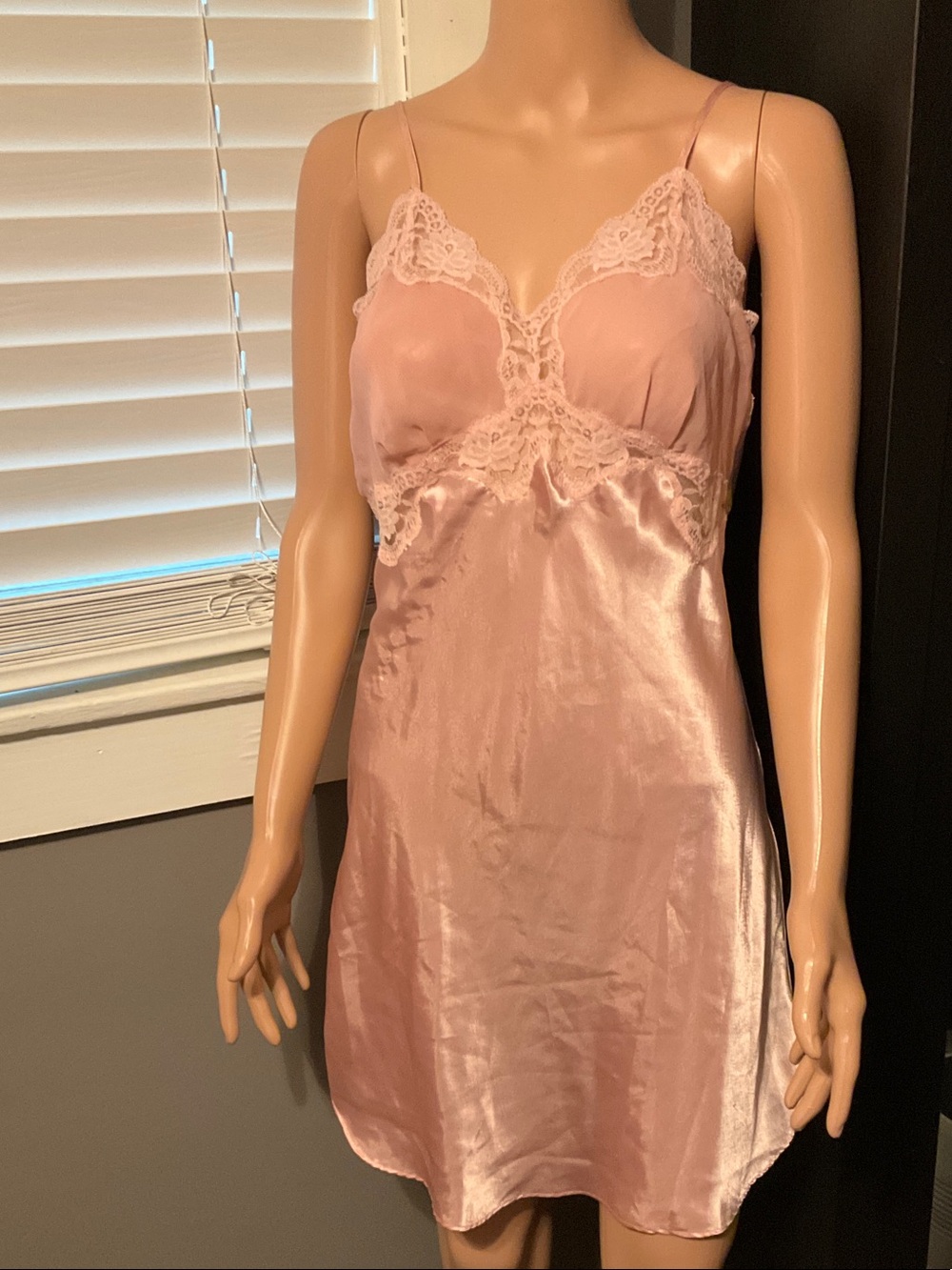 Victoria's Secret Pale Pink Satin Lace Slip